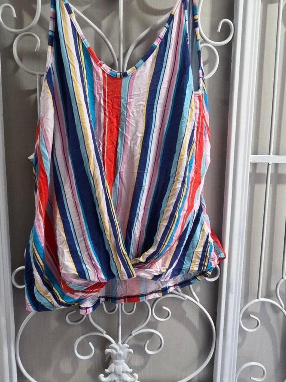 Awoo multicoloured striped tank top #striped #summer
